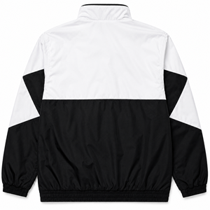 Starter Men's Black <b>White</b> Color Blocking Racer Jacket <b>Quarter</b> <b>Zip</b> Windproof Sporty Autumn Wear - Product Image 2