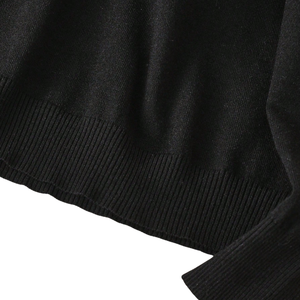 Pull en maille classique pour femme, col rond, manches longues, poignets côtelés, doux, décontracté, coupe régulière, polyester/nylon, chaud - Product Image 5