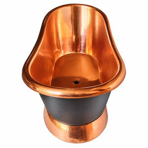 Baignoire en cuivre faite à la main, baignoire de trempage en cuivre avec finition antique, baignoire autoportante de luxe pour salle de bain, spa à domicile et intérieur - Product Image 2