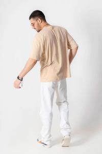 เสื้อยืด SOSH 4 แบบยูนิเซ็กส์ คอกลม ผ้าปิเก้ 100% คอตตอน ทรงโอเวอร์ไซส์ แขนสั้น สีพื้น เรียบง่าย สไตล์ลำลอง - Product Image 4