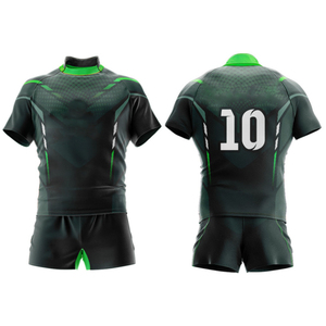 Ensemble d'uniformes de rugby jaunes pour hommes, manches courtes, col rond, séchage rapide, vêtements de football ajustés avec impression du numéro 10 au dos, à porter toute l'année - Product Image 3