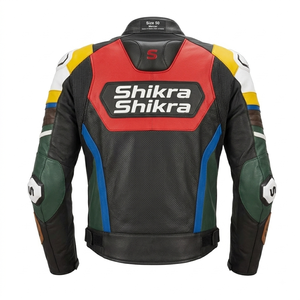 1 Piece MOQ Custom Breathable Printed Plus Size Leather Motorcycle Jacket Your Design Motorcycle & Auto Racing Wear - Product Image 2