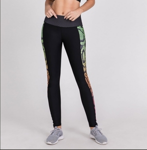 Leggings de yoga taille haute pour femmes, longueur intégrale, imprimés, avec bande latérale, en Spandex/Nylon, extensibles dans quatre directions, taille élastique, légers, 220g - Product Image 1
