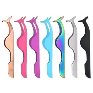 Pince à épiler en acier inoxydable pour faux cils, outils de maquillage pour cils, recourbe-cils auxiliaire, cils en vison, manucure - Product Image 2