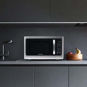 Countertop Microwave 1100 Watts, 1.2 cu ft - Smart Sensor Microwave Oven With LED <b>Lighting</b> & Child Lock - Perfect for Apartments - Product Image 3