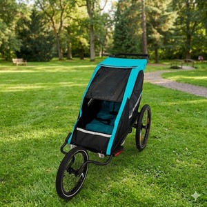 Remolque de Bicicleta para Bebé 3 en 1 TC-2024S, Silla Individual, Carrito, Estructura de Aluminio, Sistema de Suspensión - Product Image 1