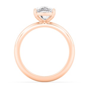 Anillo de Compromiso Contemporáneo de Oro Rosa de 10K con Diamante de Laboratorio de Corte Largo de 1.01 CTW para una Elegancia Romántica Distintiva - Product Image 2