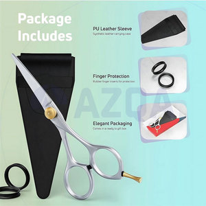 Wholesale Stainless Steel Right-Handed Blunt Tip Multipurpose Grooming <b>Scissors</b> for Hair <b>Beard</b> Mustache Nose Ear Hair Trimming - Product Image 3