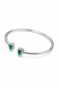 กำไลข้อมือมรกตและเพชร เงินแท้ 92.5 รุ่น KLSB-20690 - Product Image 4