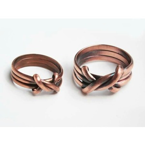 Factory Direct Artisan Solid Copper Ring – Intricate Multi-Layer Design - Product Image 3