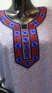 De algodón hecho a mano bloque impreso kaftan corto - Product Image 2