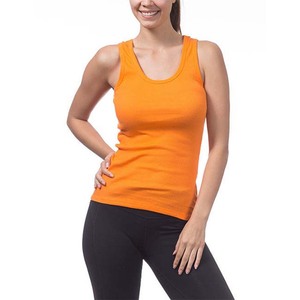 Orange Color Tank <b>Tops</b> For Women's Clothing Workout Shirts Sleeveless High Quality Crewneck Singlet Women Tank <b>Tops</b> - Product Image 1