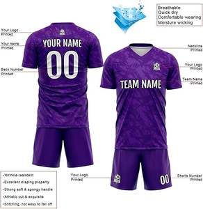 Dernier design, uniforme de football 100% polyester, nouveau style, uniforme professionnel pour adultes, qualité supérieure, couleur personnalisée, séchage rapide - Product Image 3