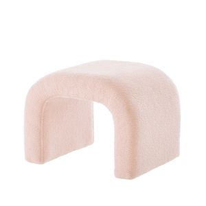 Modern Set of 3 U-Shaped Teddy Ottoman Bench Small Extra Seating for Entryway Bedroom or Sofa <b>Footrest</b> - Product Image 5