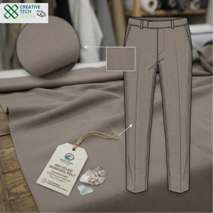 SWL-TK0095 Seawool Poly/Polyester=61/39 Laine de mer durable, fabriquée à partir de coquilles d'huîtres recyclées - Product Image 1