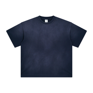 Custom Logo Vintage Distressed Washed T-shirt DTG DTF Men Heavyweight Blank Oversized <b>Tshirt</b> 100% Cotton for Men's T-shirt - Product Image 6