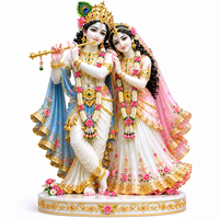 Nouvelle Statue Artisanale en Marbre Blanc, Idole Religieuse Artistique Traditionnelle, Durable, Sculptée à la Main, pour Divinité Hindoue Murti de Temple