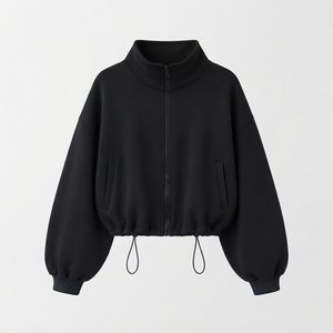 Chaqueta de Forro Polar Ecológica y Transpirable para Mujer, Color Personalizado, Manga Larga, Cuello Camisero, Cierre de Cremallera, Resistente al Viento, para Invierno - Product Image 4