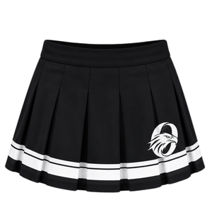 Ensemble uniforme de cheerleading noir et blanc, chemise à manches courtes, jupe plissée, tenue de sport pour performance d'équipe, entraînement et compétition - Product Image 3
