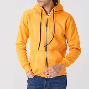 Sudadera con capucha y cremallera de algodón transpirable, tejido de felpa, informal, con estampado personalizado, ropa de marca privada en blanco - Product Image 3