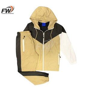 Custom Clothing Windbreaker <b>Jacket</b> And Nylon Track Pants Detachable <b>Zip</b> <b>Up</b> Nylon Sweatsuit Set Men Windbreaker Tracksuit - Product Image 1