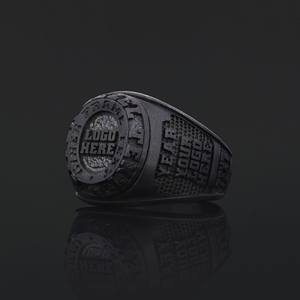 แหวนสั่งทำ BOJ รุ่น 009 สลักชื่อและโลโก้ตามต้องการ แหวนเงินแท้ 925 ชุบทอง ดีไซน์ทำมือ ราคาพิเศษ - Product Image 5