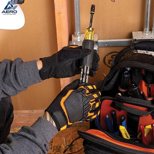 Multi-Purpose Safety Workwear Anti-Vibration With Adjustable Wrist Closure For Heavy-Duty Operational Protection TPR <b>Gloves</b> - Product Image 2