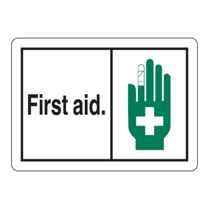 Panneau de premiers secours Brady vert/blanc en PVC durable pour usage intérieur et extérieur - Product Image 3