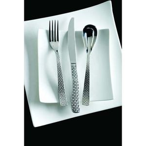 Cuchillo pulido de plata de acero inoxidable superventas, tenedor, cuchara, mango redondo de madera Natural, cuchara de lujo, juego de tenedor y cuchillo - Product Image 2