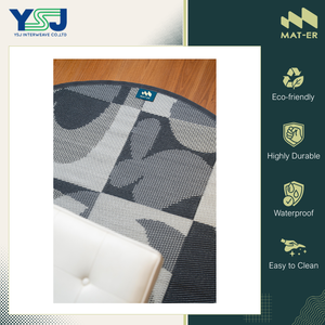 Vente flash sur les tapis d'extérieur ronds au design moderne, imperméables et faciles à nettoyer, 100% polypropylène, fabriqués en Thaïlande - Product Image 4