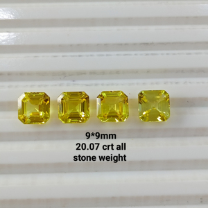 Zafiro Amarillo Natural Cultivado en Laboratorio, Gema Suelta de Múltiples Formas, Corte Personalizado, Alta Claridad, para Joyería Artesanal - Product Image 3