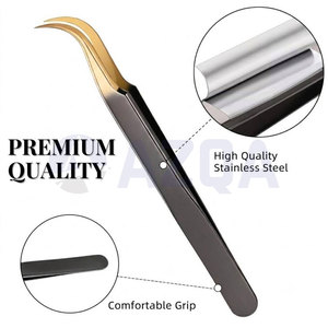 Ensemble de pinces à cils en acier inoxydable durables, pinces à cils de précision à prise parfaite, ciseaux pour la beauté des cils professionnelle - Product Image 3