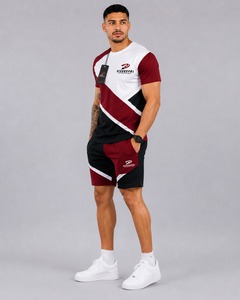 Conjunto de Ropa Casual de Verano para Hombre, 100% Algodón, Secado Rápido, Transpirable, Liso, de 2 Piezas, Pantalones Cortos Estampados, Logotipo Personalizado, para Exteriores - Product Image 5