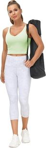 Top Corto con Cuello en V para Mujer, Color Verde Claro Sólido, Transpirable, Sin Costuras, de Spandex y Poliéster, para Yoga y Deportes - Product Image 6