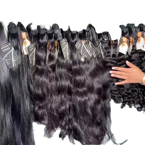 Cabello humano Remy virgen de onda profunda más vendido del 100%. Pelo humano Remy libre de enredos y desprendimiento de pelo de India - Product Image 1