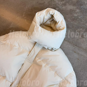 Veste d'hiver rembourrée en duvet d'oie personnalisée, imperméable, chaude, pour homme, taille plus, veste d'hiver matelassée - Product Image 4