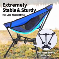 Chaise de camping pliable légère et moderne en acier inoxydable pour adultes, compacte, pour la plage, la randonnée, les pique-niques et autres activités de plein air