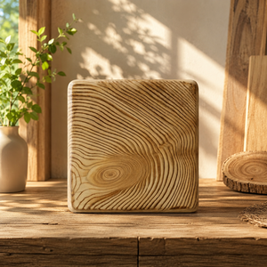 Tarima de Pino Cuadrada con Superficie de Grano de Madera, Resistente al Agua, para Uso en Exteriores, Diseño Rústico, Instalación Encastrable - Product Image 1