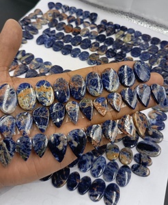 ARTS JEWELS Par de Cabujones de Sodalita Natural al por Mayor |   Gema Suelta Azul, Corte Oval/Pera, Tamaño Libre, Efecto de Color, Sin Orificio - Product Image 4