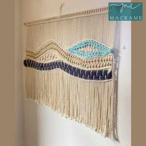 Grand macramé bohème Tenture murale en coton tissé à la main pour la maison pour la décoration du salon et de la chambre à coucher - Product Image 2