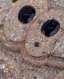 Colgante de Plata 925 Chapado en Oro de Lujo con Moissanita VVS de Corte Brillante, Diseño Personalizado de Dibujos Animados, Certificado GCI IDGL, Amuleto de Moda Hip Hop - Product Image 6