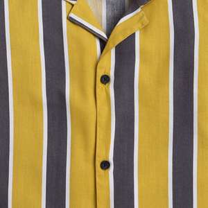 Polka Tots Camiseta Media Manga Cuello Tenis Rayas-Mostaza - Product Image 3