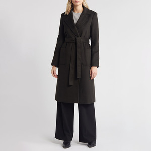 Nouvelle Trench-Coat Long en Laine pour Femme, Col Revers, Ceinturé, Couleur Unie, Manteau d'Hiver Chaud, Vêtement d'Extérieur pour Dames - Product Image 4