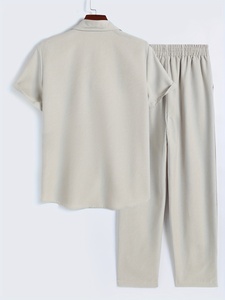 Ensemble de survêtement décontracté deux pièces léger et respirant pour homme, personnalisable avec logo – Nouveauté été - Product Image 5