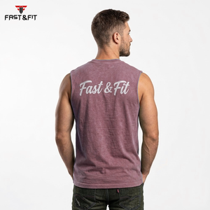 Chaleco Deportivo de Algodón para Hombre, con Logotipo Personalizado, Color Sólido, Sin Mangas, Transpirable, de Secado Rápido, Tejido Waffle, para Fisicoculturismo y Fitness - Product Image 5