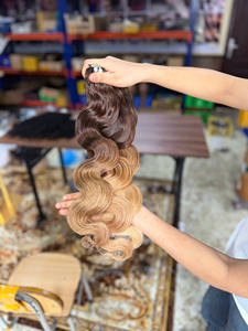 Extensions de cheveux vierges humains vietnamiens, lots de tissage Body Wave non traités avec closure, mèches blond miel - Product Image 5