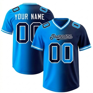 Jersey de Fútbol Americano Personalizado al por Mayor para Jóvenes, Unisex, con Degradado, Jersey Personalizado con Cuello en V para Hombre, Impresión Sublimada, Jerseys Deportivos - Product Image 2