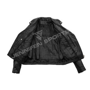 Veste en cuir de vachette véritable pour femme, style slim, streetwear, veste de motard avec ceinture, vêtements d'extérieur pour femme, printemps-automne - Product Image 3
