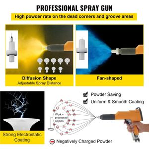 Máquina de recubrimiento en polvo electrostático de 40W y 50L, pistola de pulverización de 550G, maquinaria de recubrimiento de Metal y Metal de recubrimiento en polvo de 40W y 50L - Product Image 4