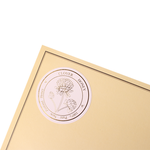 Pegatinas de Papel Brillante con Corte Personalizado, 100 Unidades, para Frascos de Miel, Recuerdos de Boda, Etiquetas de Productos, Embalaje de Regalos, Resistentes al Agua - Product Image 1